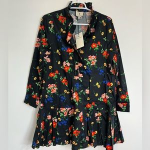 NWT TUCKERNUCK Tate After Light Amaryllis black floral Dress MEDIUM